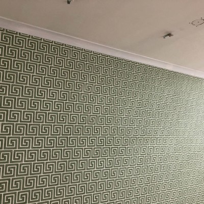 Installing Cole&Son wallpaper in Strand, London