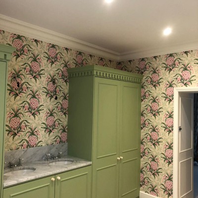 Installing Fromental wallpaper in Shepherd’s Bush, London