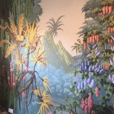 de Gournay hand painted wallpaper installed in Hackney, London