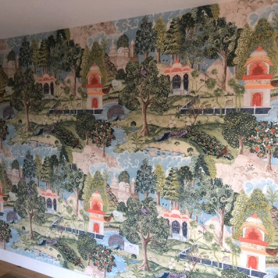 Installing Zoffany Mural wallpaper in Finchley, North London