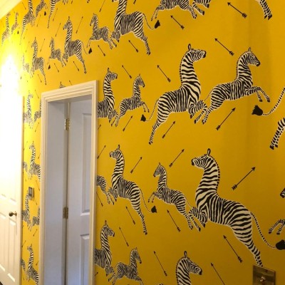 Scalamandre Zebras Wallpaper Installed in Acton, London